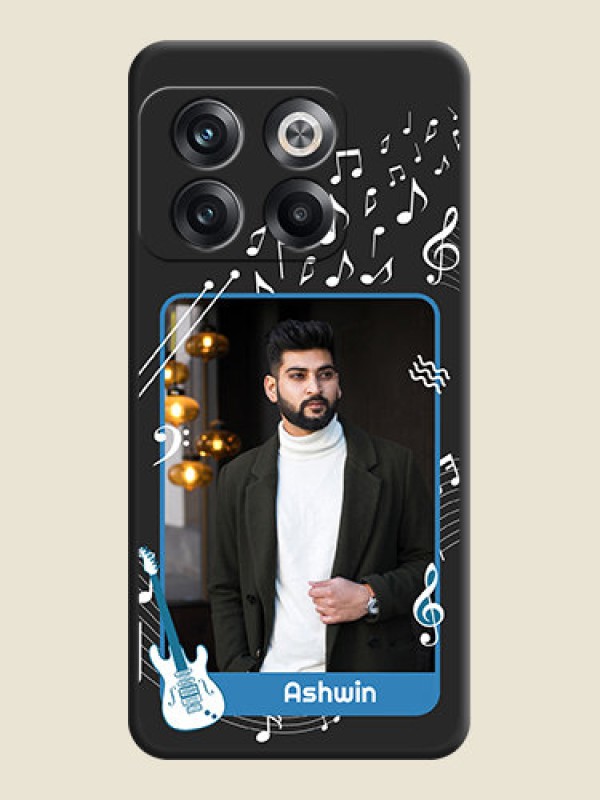 Custom Musical Theme Design with Text on Photo on Space Black Soft Matte Mobile Case - OnePlus 10T 5G
