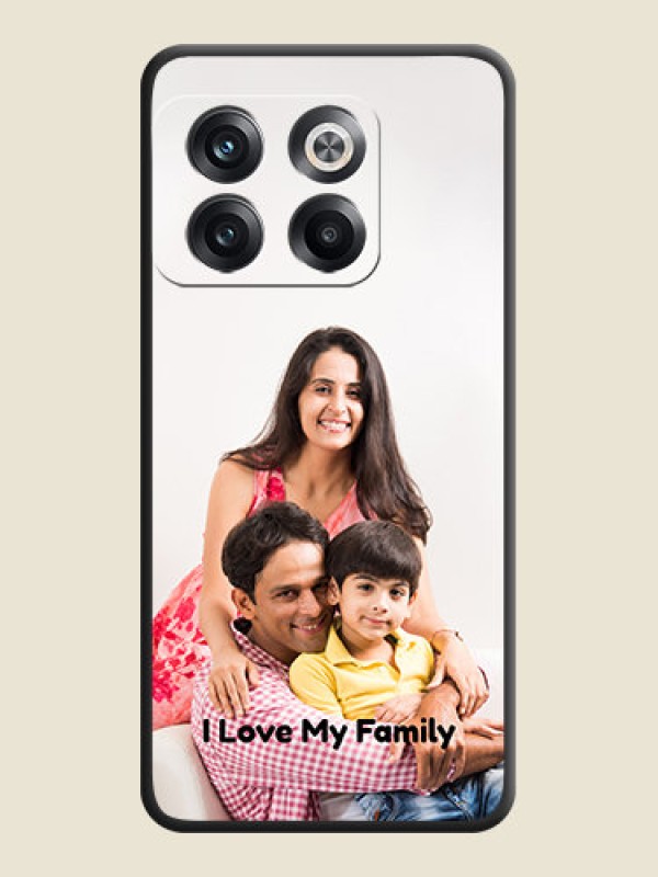 Custom Full Single Pic Upload With Text On Space Black Personalized Soft Matte Phone Covers -Oneplus 10T 5G