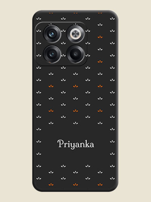 Custom Simple Pattern With Custom Text On Space Black Personalized Soft Matte Phone Covers -Oneplus 10T 5G