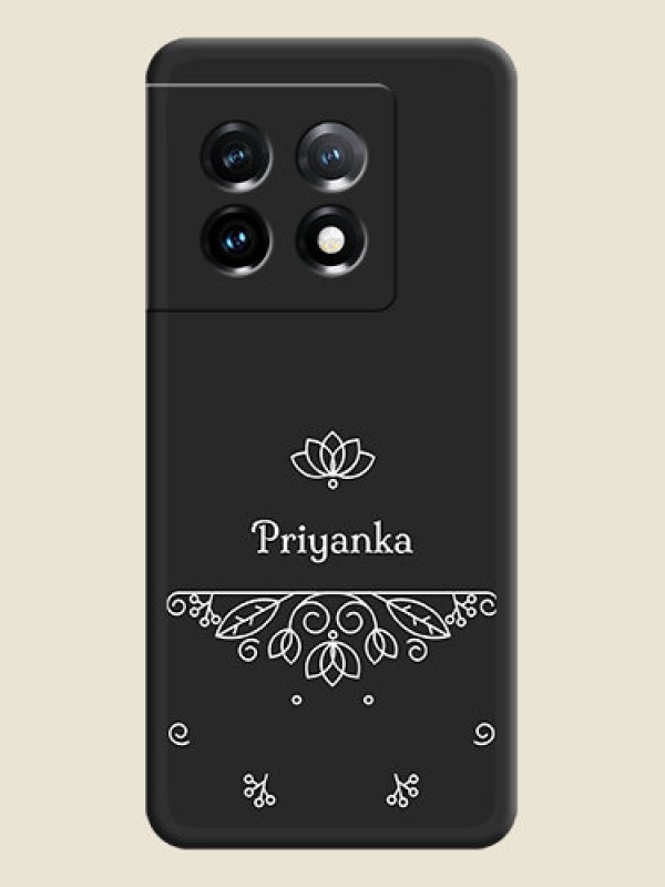 Custom Lotus Garden Custom Text On Space Black Personalized Soft Matte Phone Covers -Oneplus 11 5G