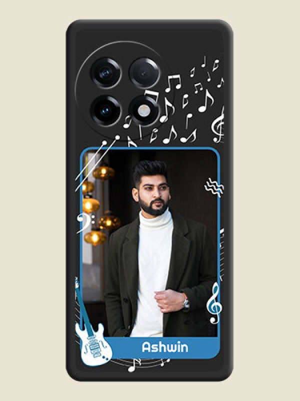Custom Musical Theme Design with Text on Photo on Space Black Soft Matte Mobile Case - OnePlus 11R 5G