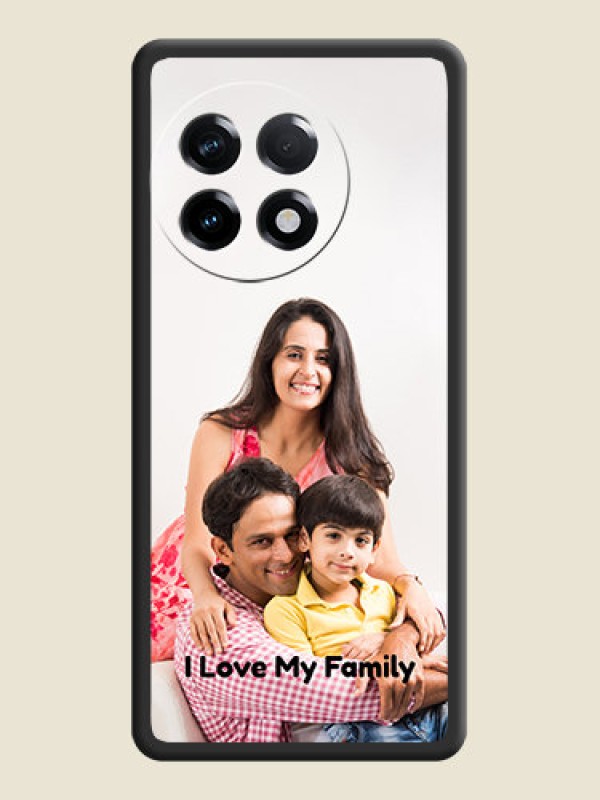Custom Full Single Pic Upload With Text On Space Black Personalized Soft Matte Phone Covers -Oneplus 11R 5G