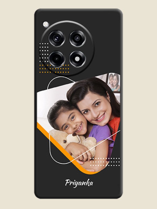 Custom Yellow Triangle - Photo on Space Black Soft Matte Phone Cover - OnePlus 12R 5G