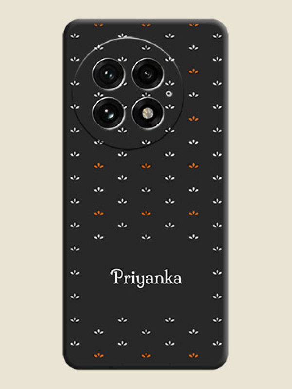 Custom Simple Pattern With Custom Text On Space Black Custom Soft Matte Mobile Back Cover - OnePlus 13 5G