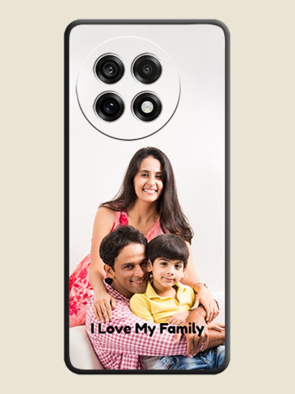 Custom Full Single Pic Upload With Text On Space Black Custom Soft Matte Mobile Back Cover - OnePlus 13R 5G