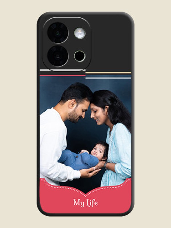 Custom Classic Plain Design with Name On Space Black Custom Soft Matte Mobile Back Cover - OnePlus 13s 5G