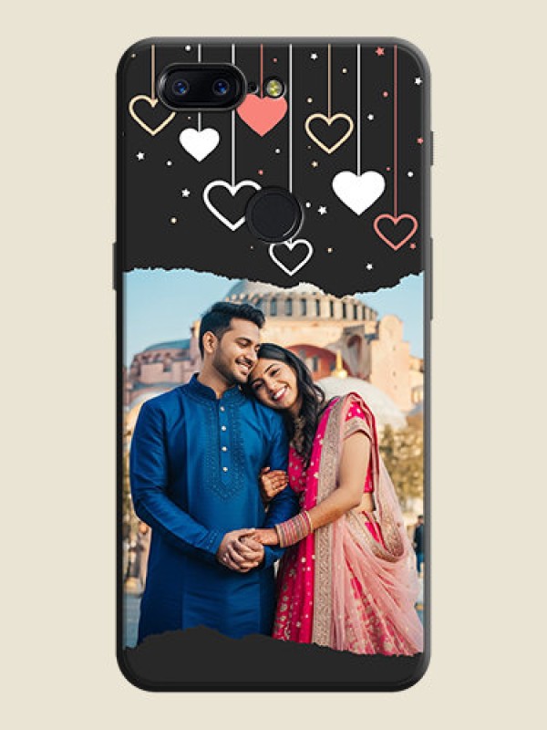 Custom Love Hangings with Splash Wave Picture on Space Black Custom Soft Matte Phone Back Cover - OnePlus 5T