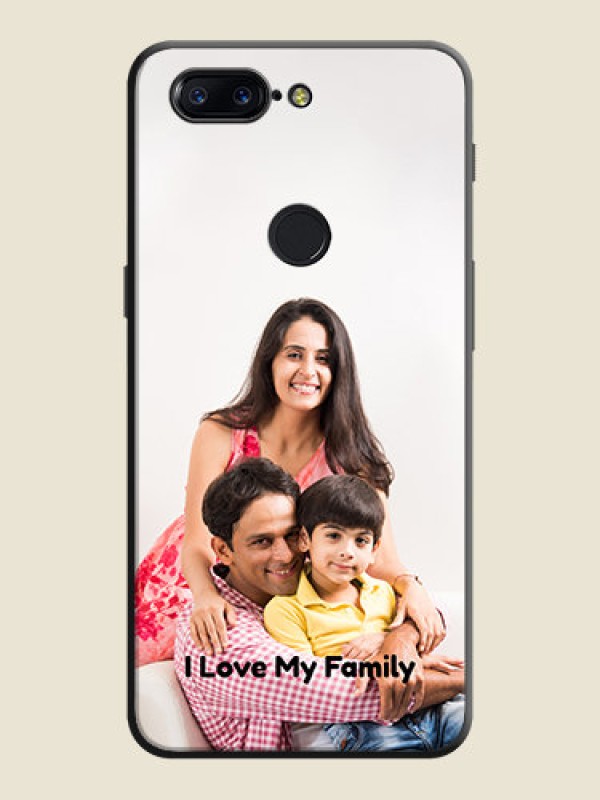 Custom Full Single Pic Upload With Text On Space Black Personalized Soft Matte Phone Covers -Oneplus 5T