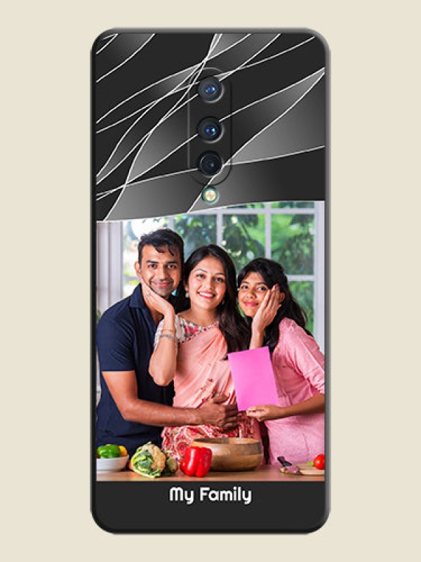 Custom Mixed Wave Lines - Photo on Space Black Soft Matte Mobile Cover - OnePlus 8