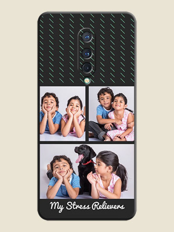 Custom Cross Dotted Pattern with 2 Image Holder  on Personalised Space Black Soft Matte Cases - OnePlus 8