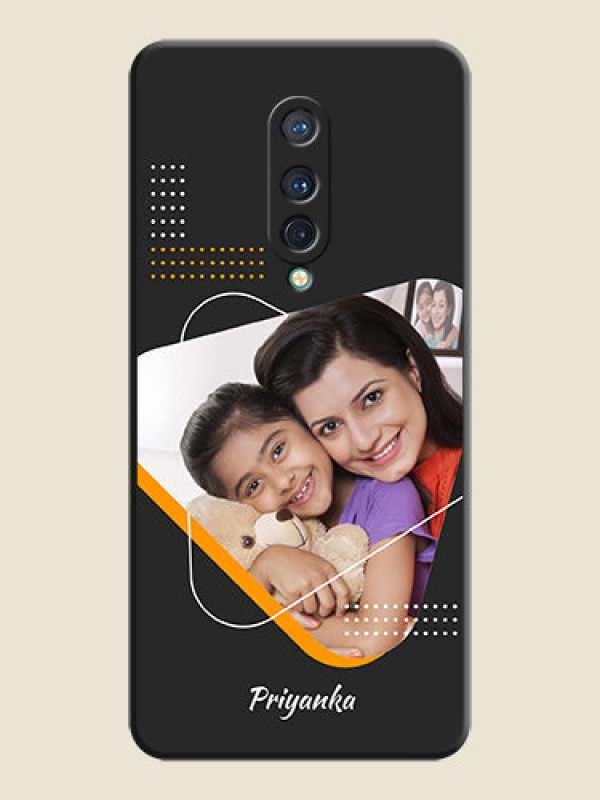 Custom Yellow Triangle - Photo on Space Black Soft Matte Phone Cover - OnePlus 8