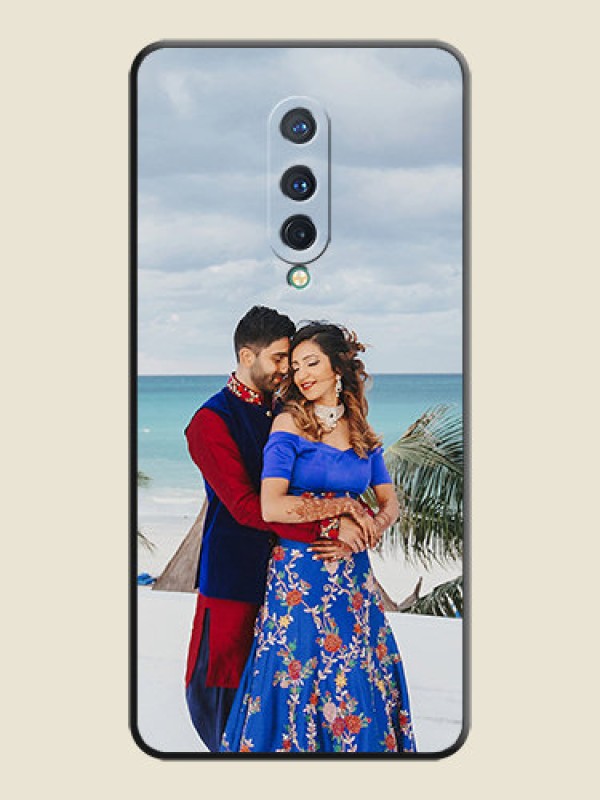 Custom Full Single Pic Upload On Space Black Personalized Soft Matte Phone Covers -Oneplus 8