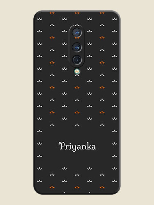 Custom Simple Pattern With Custom Text On Space Black Personalized Soft Matte Phone Covers -Oneplus 8