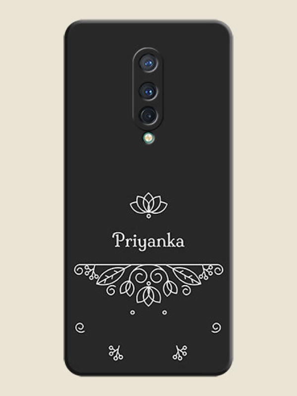 Custom Lotus Garden Custom Text On Space Black Personalized Soft Matte Phone Covers -Oneplus 8