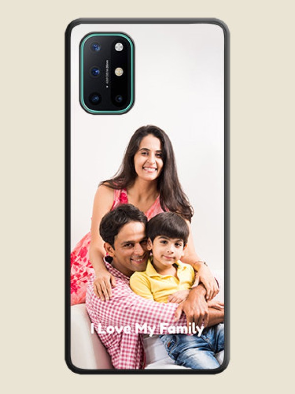 Custom Full Single Pic Upload With Text On Space Black Personalized Soft Matte Phone Covers -Oneplus 8T