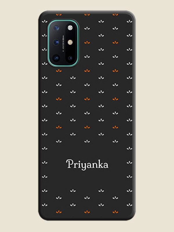 Custom Simple Pattern With Custom Text On Space Black Personalized Soft Matte Phone Covers -Oneplus 8T