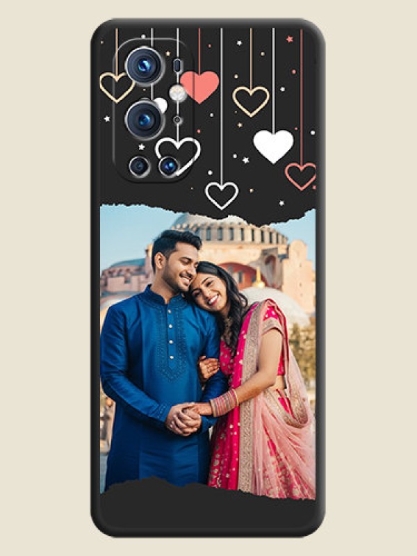 Custom Love Hangings with Splash Wave Picture on Space Black Custom Soft Matte Phone Back Cover - Oneplus 9 Pro 5G