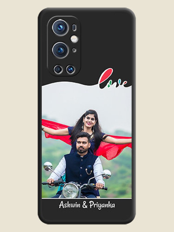 Custom Fall in Love Pattern with Picture on Photo on Space Black Soft Matte Mobile Case - Oneplus 9 Pro 5G