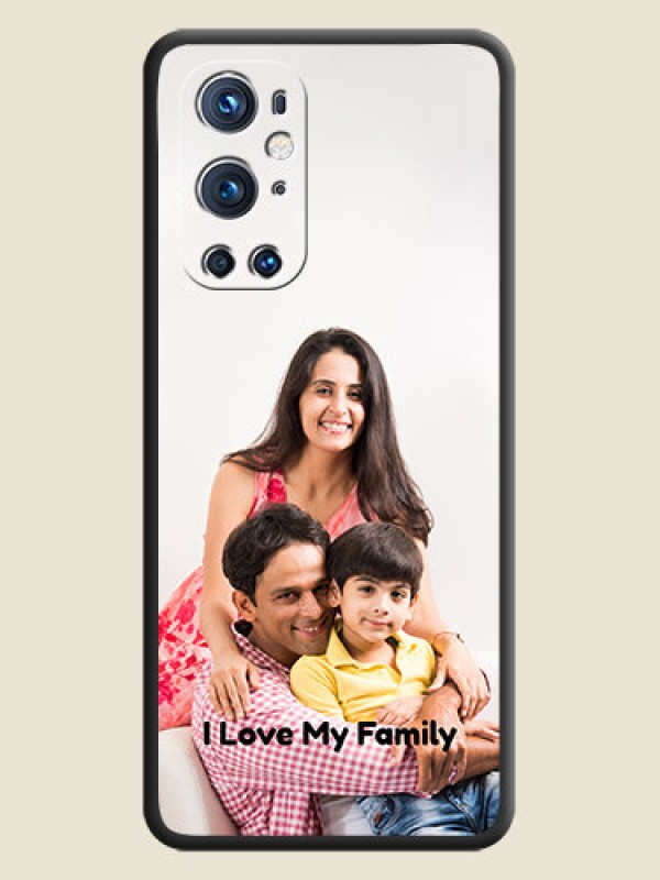 Custom Full Single Pic Upload With Text On Space Black Personalized Soft Matte Phone Covers -Oneplus 9 Pro 5G