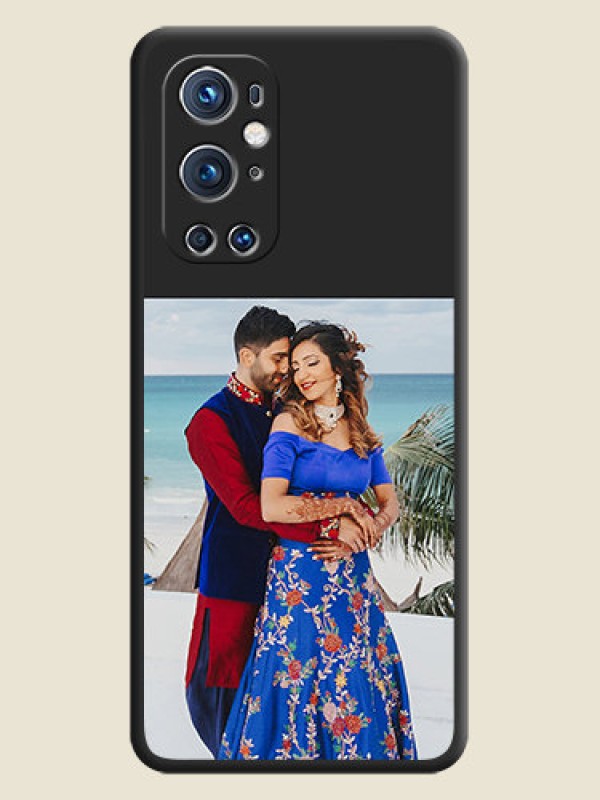 Custom Image Upload With Space Black Color On Custom Soft Matte Mobile Back Cover - OnePlus 9 Pro 5G
