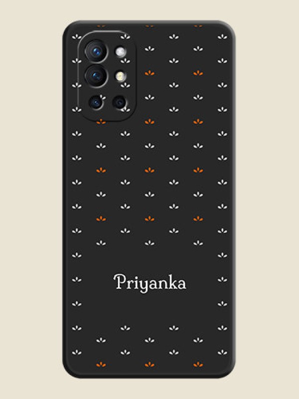 Custom Simple Pattern With Custom Text On Space Black Personalized Soft Matte Phone Covers -Oneplus 9R 5G