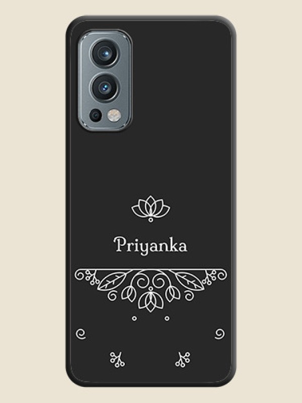 Custom Lotus Garden Custom Text On Space Black Personalized Soft Matte Phone Covers -Oneplus Nord 2 5G