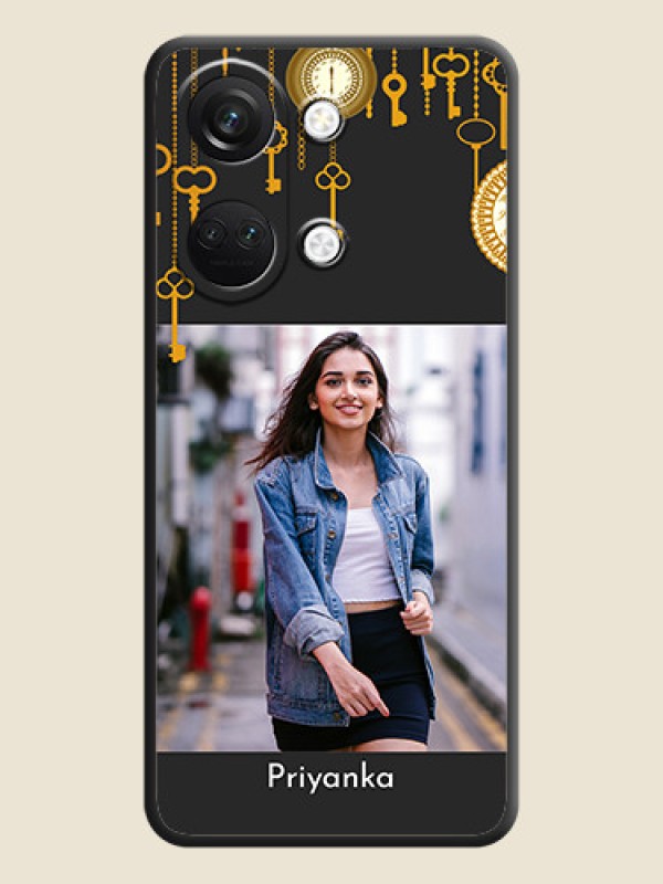 Custom Decorative Design with Text on Space Black Custom Soft Matte Back Cover - OnePlus Nord 3 5G