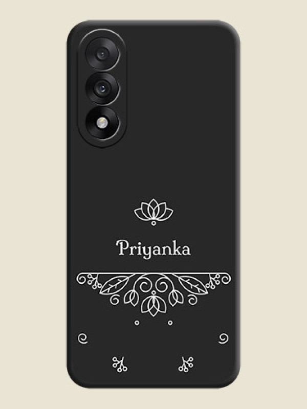Custom Lotus Garden Custom Text On Space Black Custom Soft Matte Mobile Back Cover - OnePlus Nord 5 5G