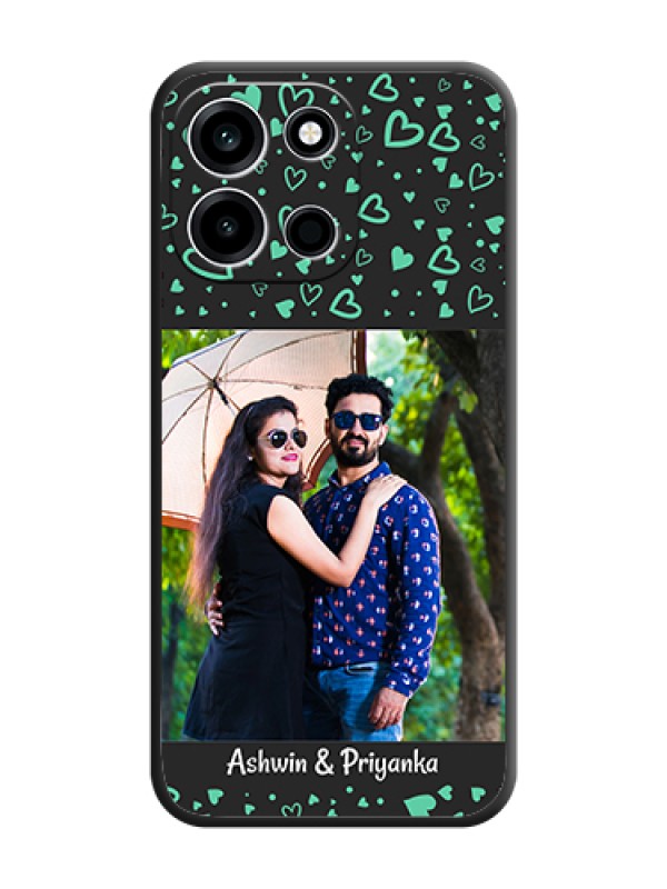 Custom Sea Green Indefinite Love Pattern on Photo On Space Black Custom Soft Matte Mobile Back Cover - OnePlus Nord 6 5G
