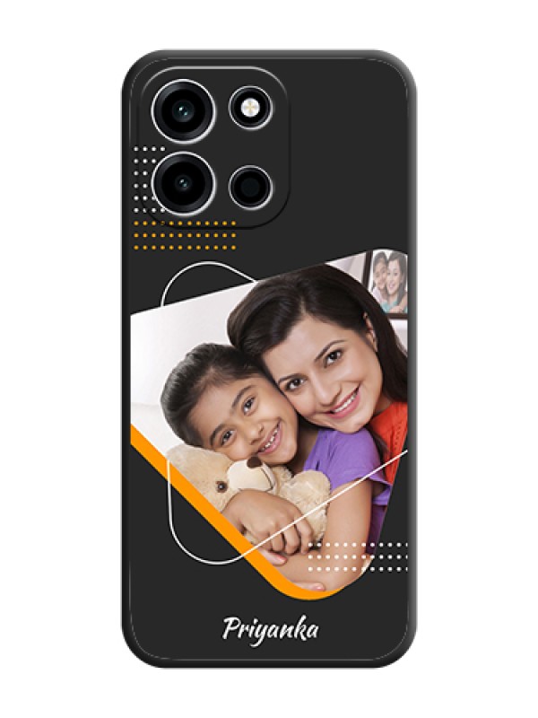 Custom Yellow Triangle on Photo On Space Black Custom Soft Matte Mobile Back Cover - OnePlus Nord 6 5G