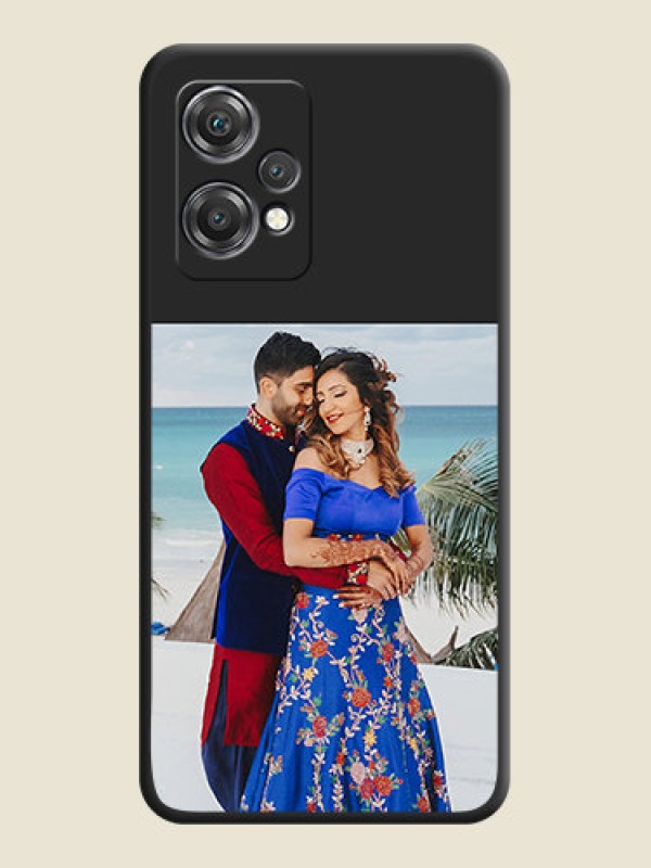 Custom Image Upload With Space Black Color On Custom Soft Matte Mobile Back Cover - OnePlus Nord Ce 2 Lite 5G