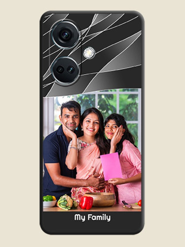 Custom Mixed Wave Lines - Photo on Space Black Soft Matte Mobile Cover - OnePlus Nord CE 3 5G