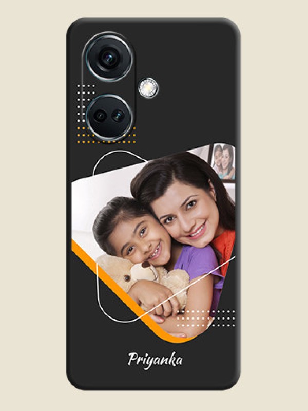 Custom Yellow Triangle - Photo on Space Black Soft Matte Phone Cover - OnePlus Nord CE 3 5G