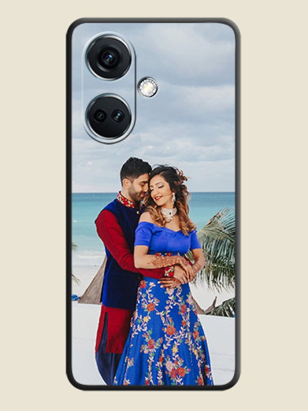Custom Full Single Pic Upload On Space Black Personalized Soft Matte Phone Covers - OnePlus Nord CE 3 5G