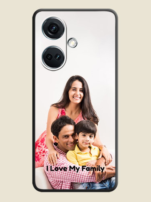 Custom Full Single Pic Upload With Text On Space Black Personalized Soft Matte Phone Covers - OnePlus Nord CE 3 5G