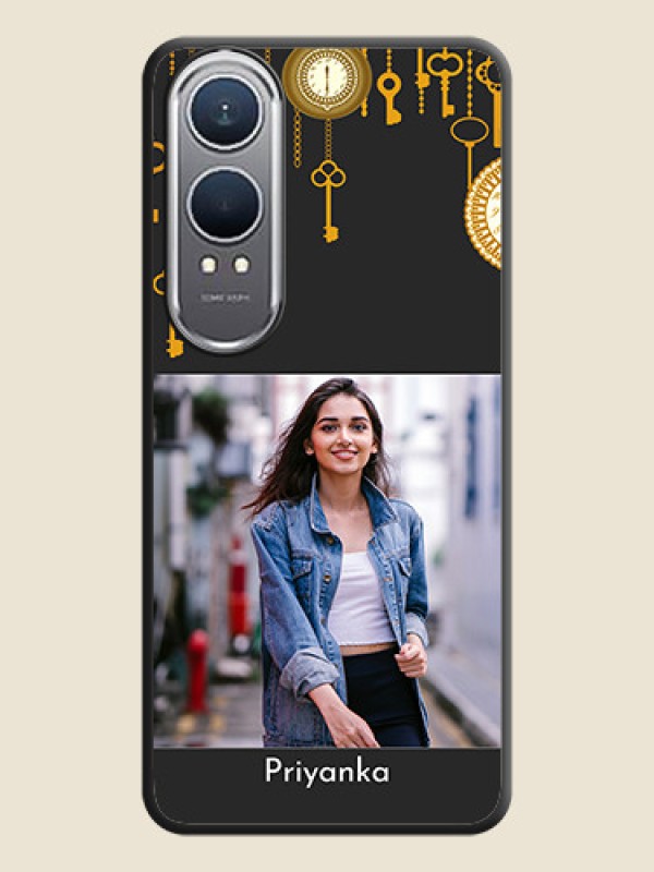 Custom Decorative Design with Text On Space Black Custom Soft Matte Mobile Back Cover - OnePlus Nord CE 4 Lite 5G