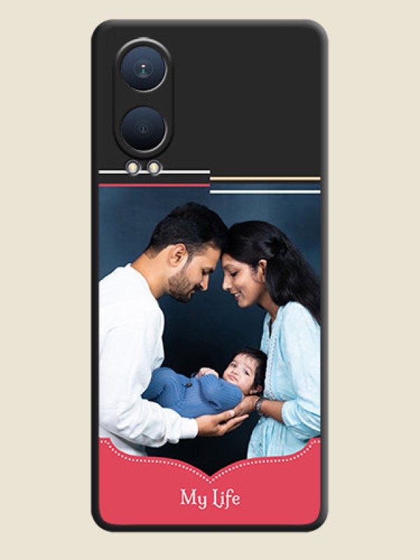 Custom Classic Plain Design with Name On Space Black Custom Soft Matte Mobile Back Cover - OnePlus Nord CE 4 Lite 5G