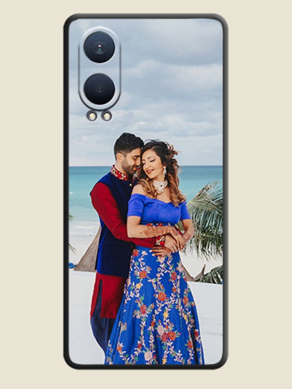 Custom Full Single Pic Upload On Space Black Custom Soft Matte Mobile Back Cover - OnePlus Nord CE 4 Lite 5G