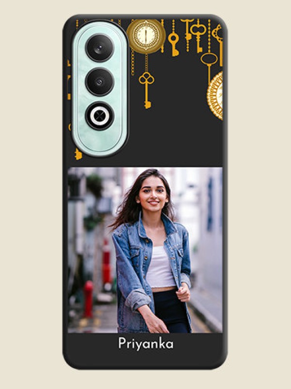 Custom Decorative Design with Text on Space Black Custom Soft Matte Back Cover - OnePlus Nord CE 4