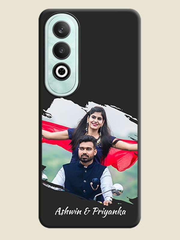 Custom Grunge Brush Strokes - Photo on Space Black Soft Matte Back Cover - OnePlus Nord CE 4