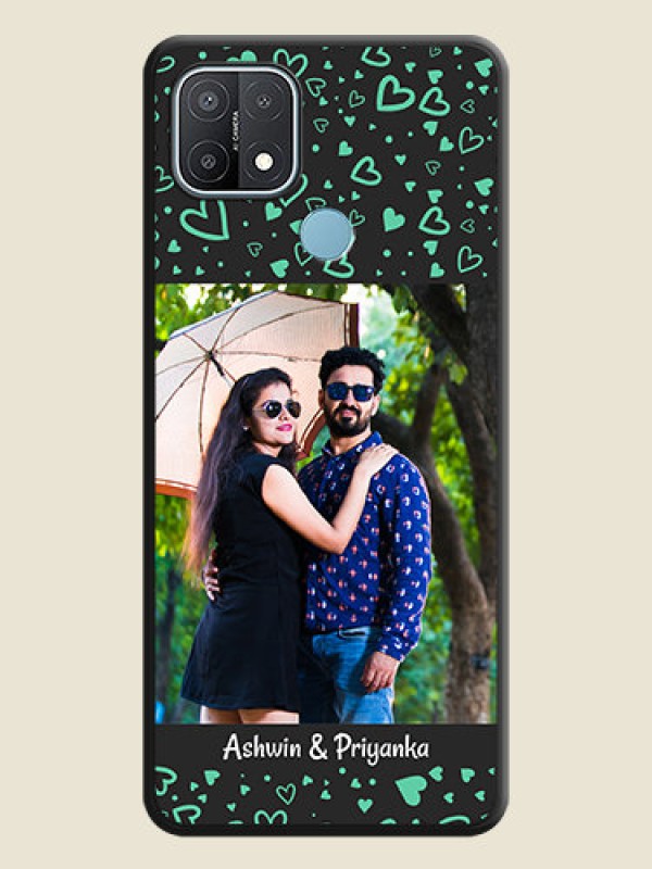 Custom Sea Green Indefinite Love Pattern on Photo on Space Black Soft Matte Mobile Cover - Oppo A15