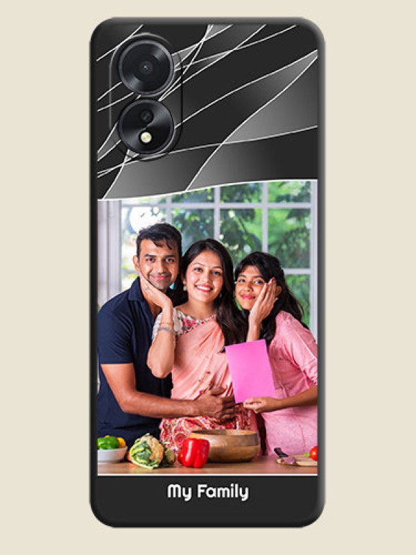 Custom Mixed Wave Lines - Photo on Space Black Soft Matte Mobile Cover - Oppo A18