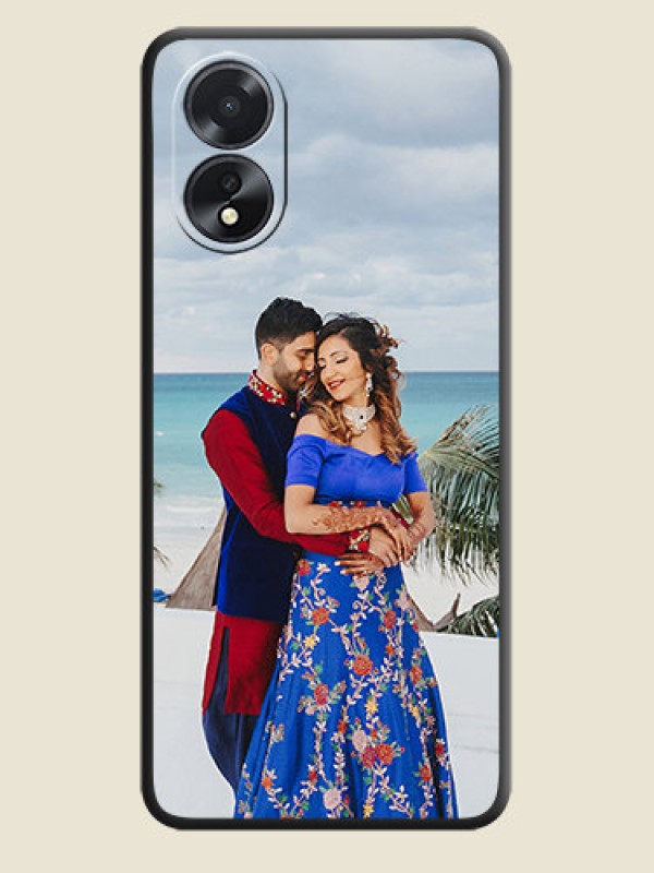 Custom Full Single Pic Upload On Space Black Personalized Soft Matte Phone Covers - Oppo A18