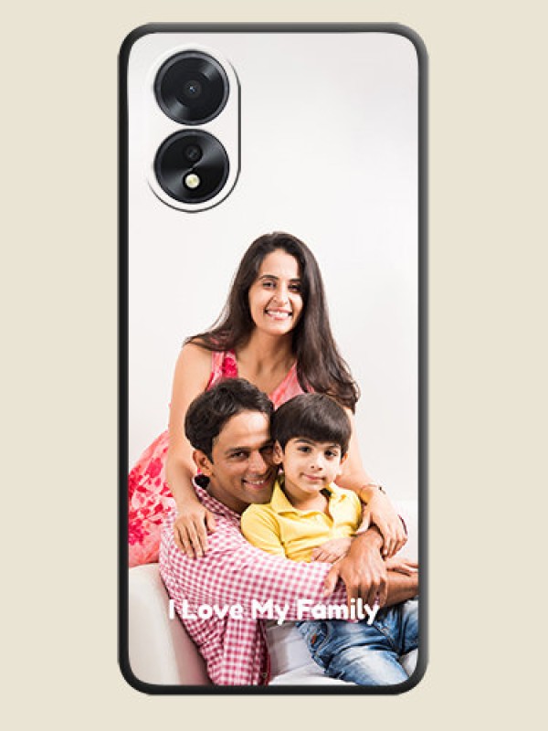 Custom Full Single Pic Upload With Text On Space Black Personalized Soft Matte Phone Covers - Oppo A18