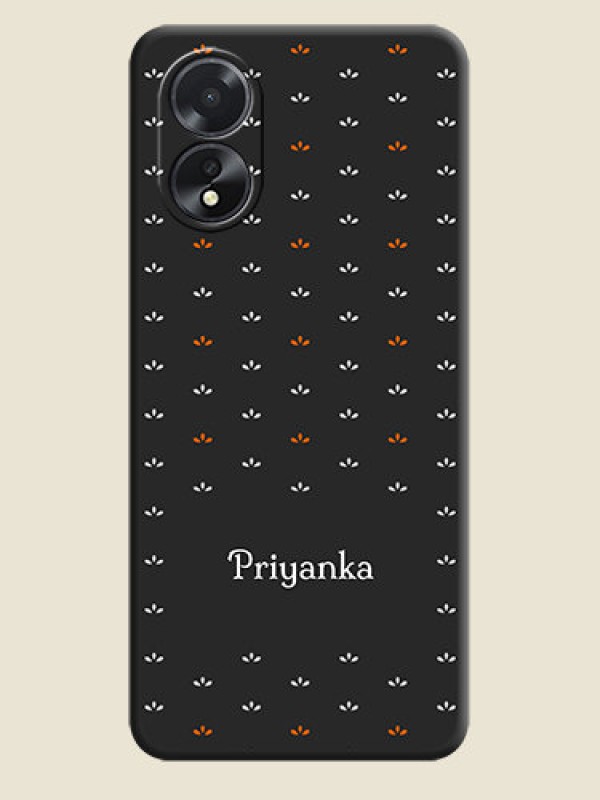 Custom Simple Pattern With Custom Text On Space Black Personalized Soft Matte Phone Covers - Oppo A18
