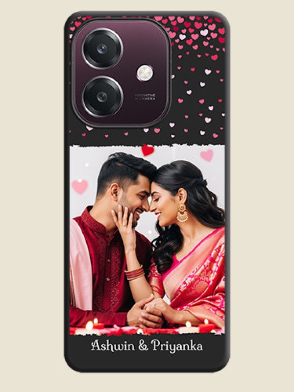 Custom Fall in Love with Your Partner on Photo On Space Black Custom Soft Matte Mobile Back Cover - Oppo A3 5G