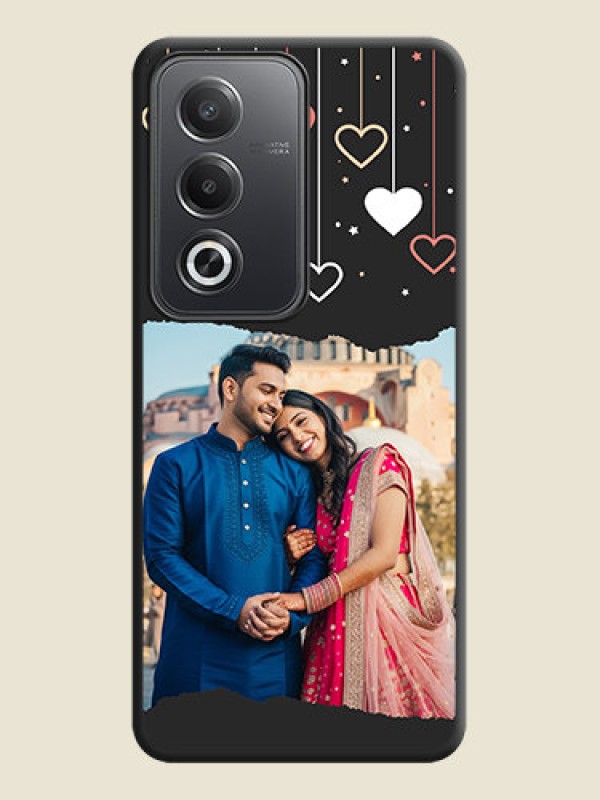 Custom Love Hangings with Splash Wave Picture On Space Black Custom Soft Matte Mobile Back Cover - Oppo A3 Pro 5G