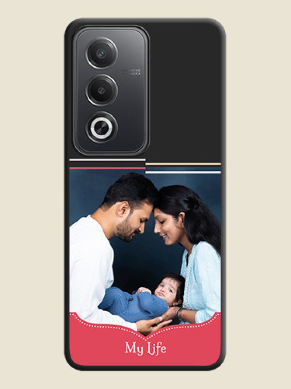 Custom Classic Plain Design with Name On Space Black Custom Soft Matte Mobile Back Cover - Oppo A3 Pro 5G