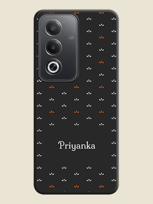 Custom Simple Pattern With Custom Text On Space Black Custom Soft Matte Mobile Back Cover - Oppo A3 Pro 5G