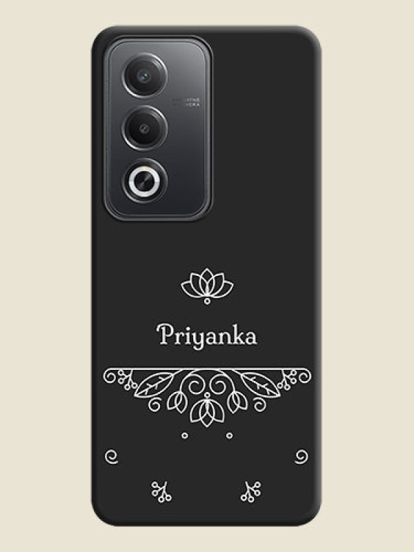 Custom Lotus Garden Custom Text On Space Black Custom Soft Matte Mobile Back Cover - Oppo A3 Pro 5G